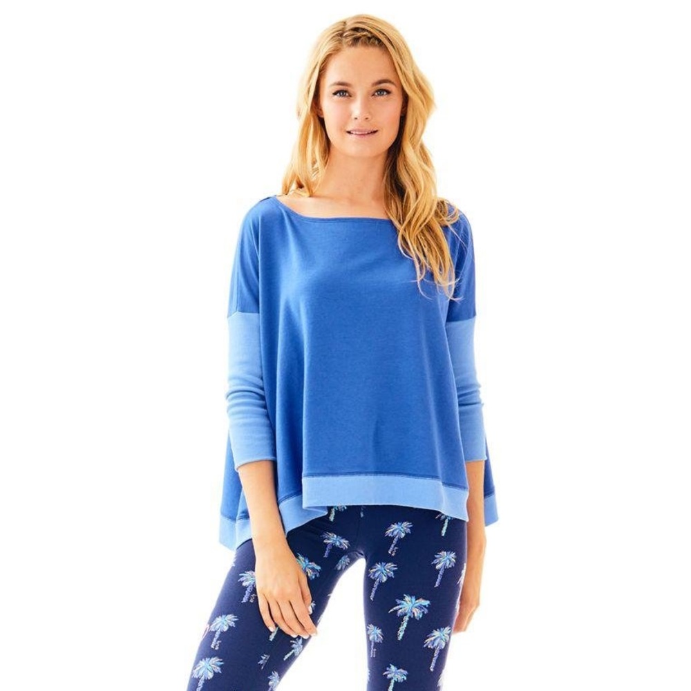 Lilly Pulitzer Blue Luxletic Shiloh Poncho Top